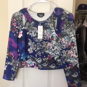 Bebe Floral crop top
